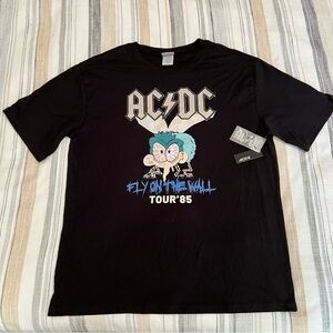 NWT AC/DC Fly on the Wall Black T-Shirt Sz L